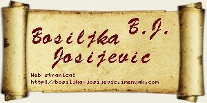 Bosiljka Josijević vizit kartica